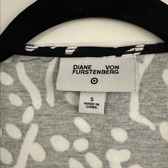 Diane Von Furstenberg Long Sleeve Cotton Midi Sea Spots Wrap Dress S - Picture 3 of 4